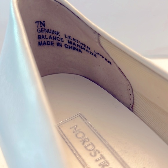 Nordstrom White Leather Pump size 7N New - Picture 9 of 10